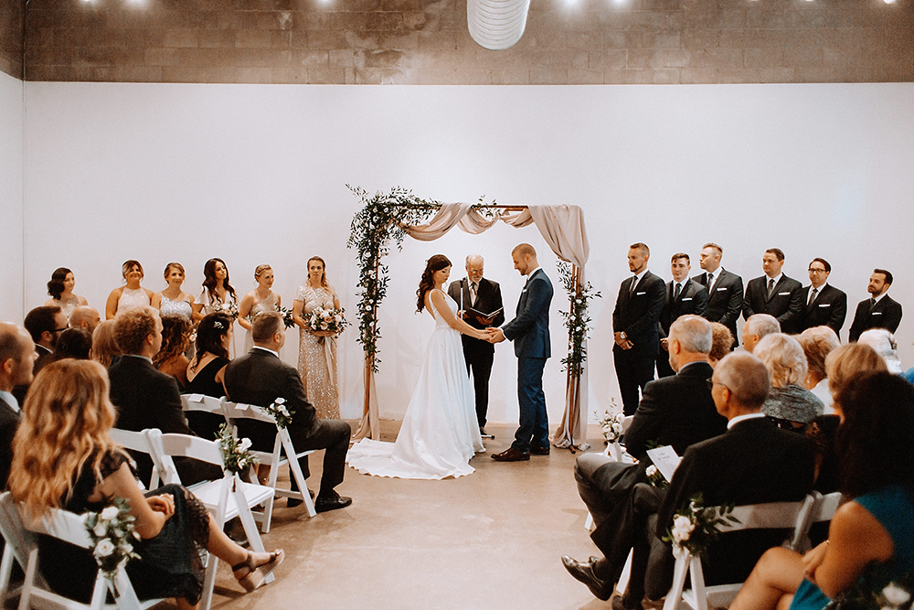 Wedding ceremony at Only One Gallery